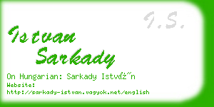 istvan sarkady business card